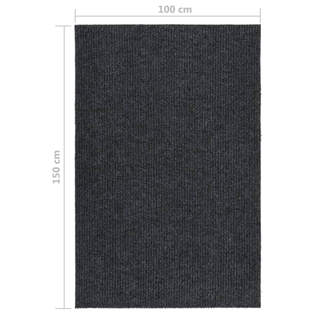 Droogloopmat 100x150 cm antracietkleurig