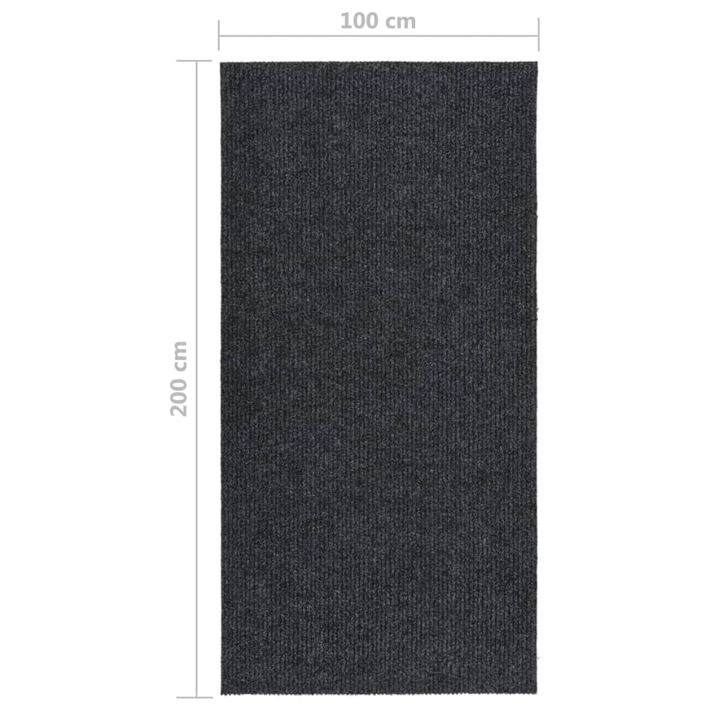 Droogloopmat 100x200 cm antracietkleurig