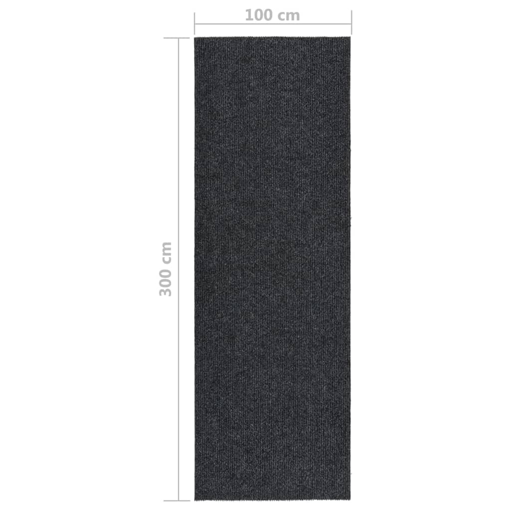 Droogloopmat 100x300 cm antracietkleurig