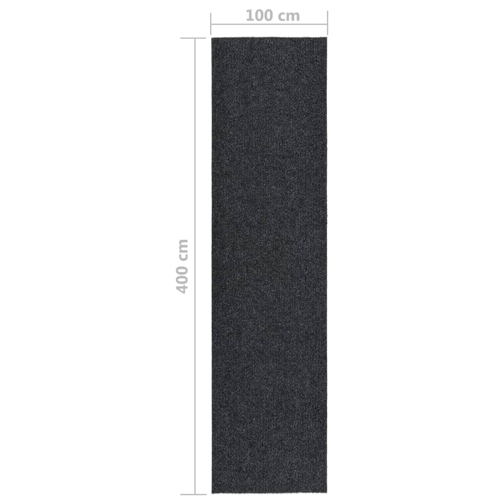 Droogloopmat 100x400 cm antracietkleurig