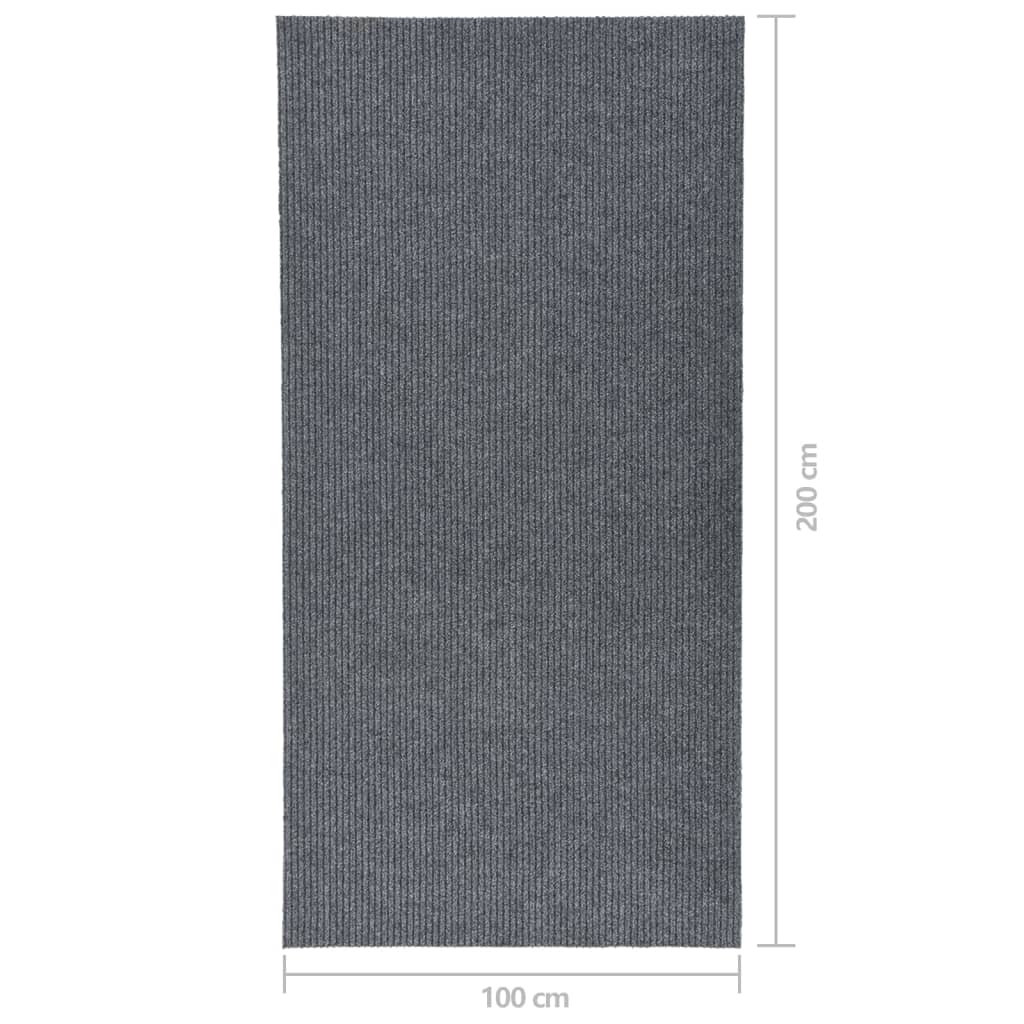 Droogloopmat 100x200 cm grijs