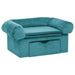 Hondenbank met opslag Turquoise 75 x 50 x 38cm Pluche