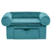 Hondenbank met opslag Turquoise 75 x 50 x 38cm Pluche