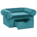 Hondenbank met opslag Turquoise 75 x 50 x 38cm Pluche