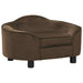 Hondenbank 67x47x36 cm pluche bruin
