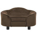Hondenbank 67x47x36 cm pluche bruin