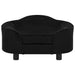 Hondenbank 67x47x36 cm pluche zwart