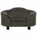 Hondenbank 67x47x36 cm pluche donkergrijs