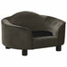 Hondenbank 67x47x36 cm pluche donkergrijs