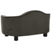 Hondenbank 67x47x36 cm pluche donkergrijs
