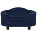 Hondenbank 67x47x36 cm pluche blauw