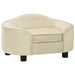 Hondenbank 67x47x36 cm pluche crèmekleurig