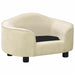 Hondenbank 67x47x36 cm pluche crèmekleurig