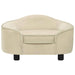Hondenbank 67x47x36 cm pluche crèmekleurig