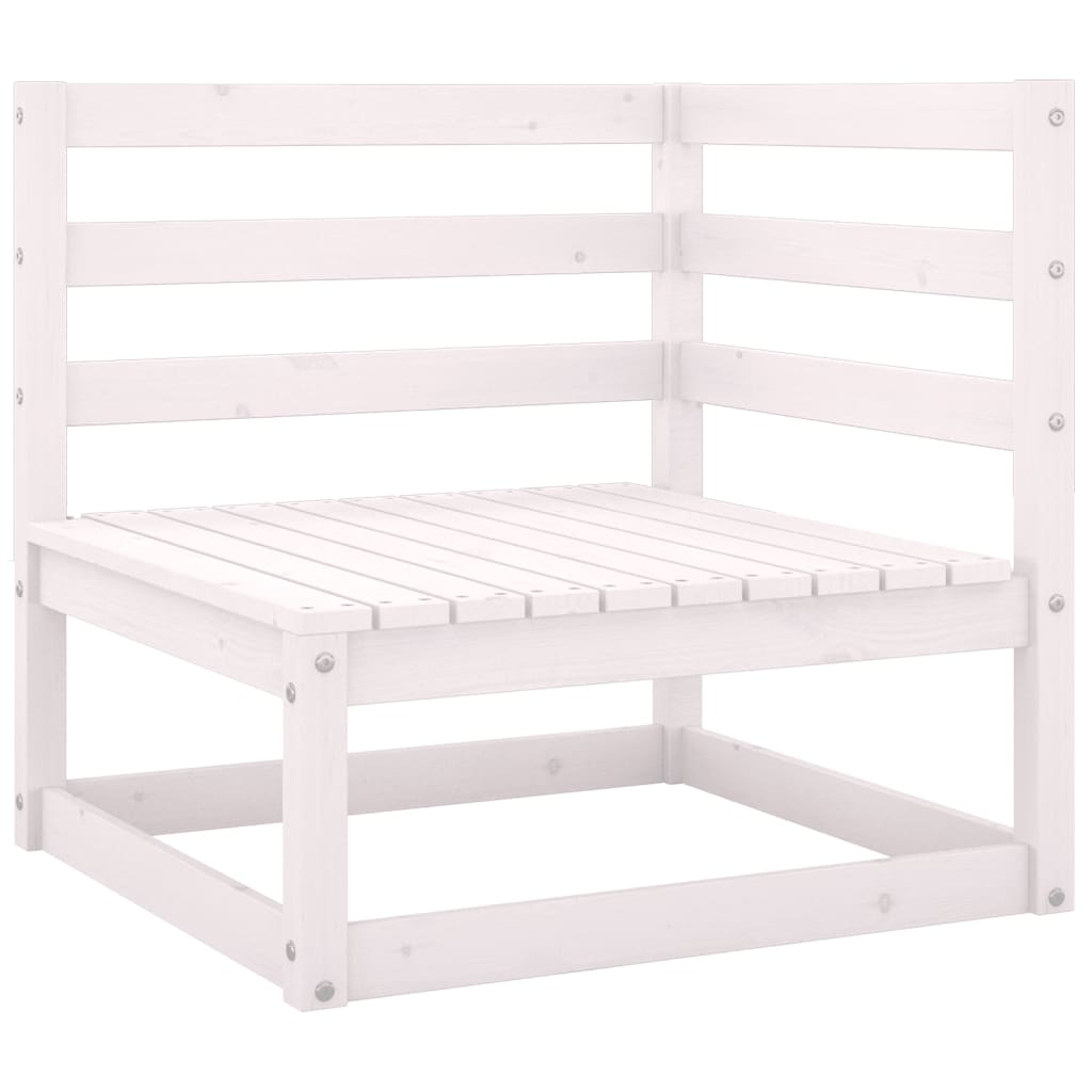 Tuinhoekbank Met Antracietkleurige Kussens Massief Grenenhout 1 Wit