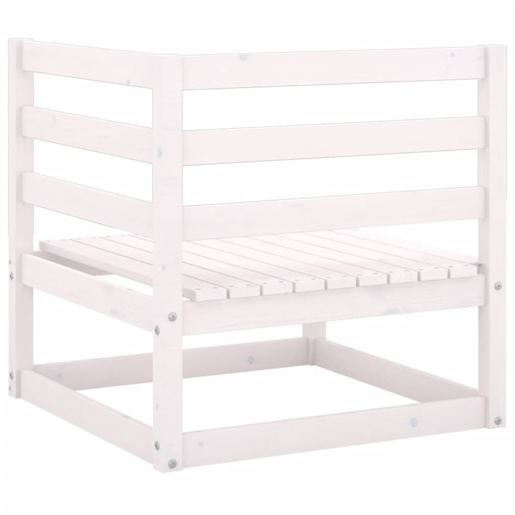 Tuinhoekbank Met Antracietkleurige Kussens Massief Grenenhout 1 Wit