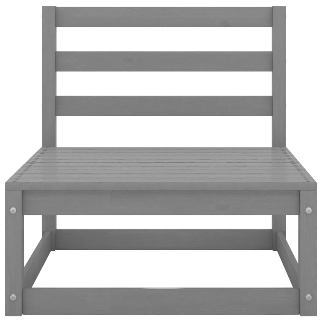 Tuinmiddenbank Met Antracietkleurige Kussens Grenenhout Grijs 1
