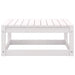 Tuinvoetenbanken 2 St Met Kussens Massief Grenenhout Wit 1 voetensteun (2 st)