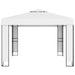 Prieel met dubbel dak en LED-lichtslinger 3x3 m wit