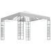 Tuinpaviljoen met LED-lichtslinger 3x3 m wit