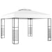 Tuinpaviljoen met LED-lichtslinger 3x3 m wit