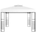 Tuinpaviljoen met LED-lichtslinger 3x3 m wit
