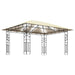Prieel met klamboe LED-lichtslinger 180 g/m² 4x3x2,73 m crème