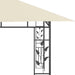 Prieel met klamboe LED-lichtslinger 180 g/m² 4x3x2,73 m crème