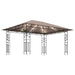 Prieel met klamboe LED-lichtslinger 180 g/m² 4x3x2,73 m taupe