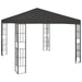 Prieel met LED-lichtslinger 3x3 m antracietkleurig