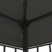 Prieel met LED-lichtslinger 3x3 m antracietkleurig