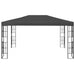 Prieel met LED-lichtslinger 3x4 m antracietkleurig