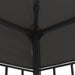 Prieel met LED-lichtslinger 3x4 m antracietkleurig
