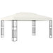 Prieel met LED-lichtslinger 3x4 m stof crèmekleurig