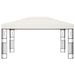 Prieel met LED-lichtslinger 3x4 m stof crèmekleurig