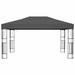 Prieel met LED-lichtslinger 3x4 m stof antracietkleurig