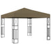 Prieel met LED-lichtslinger 3x3 m stof taupe
