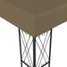 Prieel met LED-lichtslinger 3x4 m stof taupe
