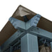 Prieel met gordijn en LED-lichtslinger 4x3 m aluminium taupe