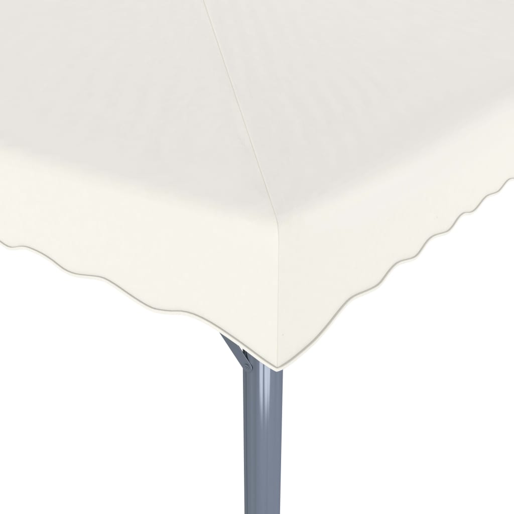 Prieel met LED-lichtslinger 300x300 cm aluminium crèmekleurig