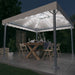 Prieel met LED-lichtslinger 300x300 cm aluminium crèmekleurig