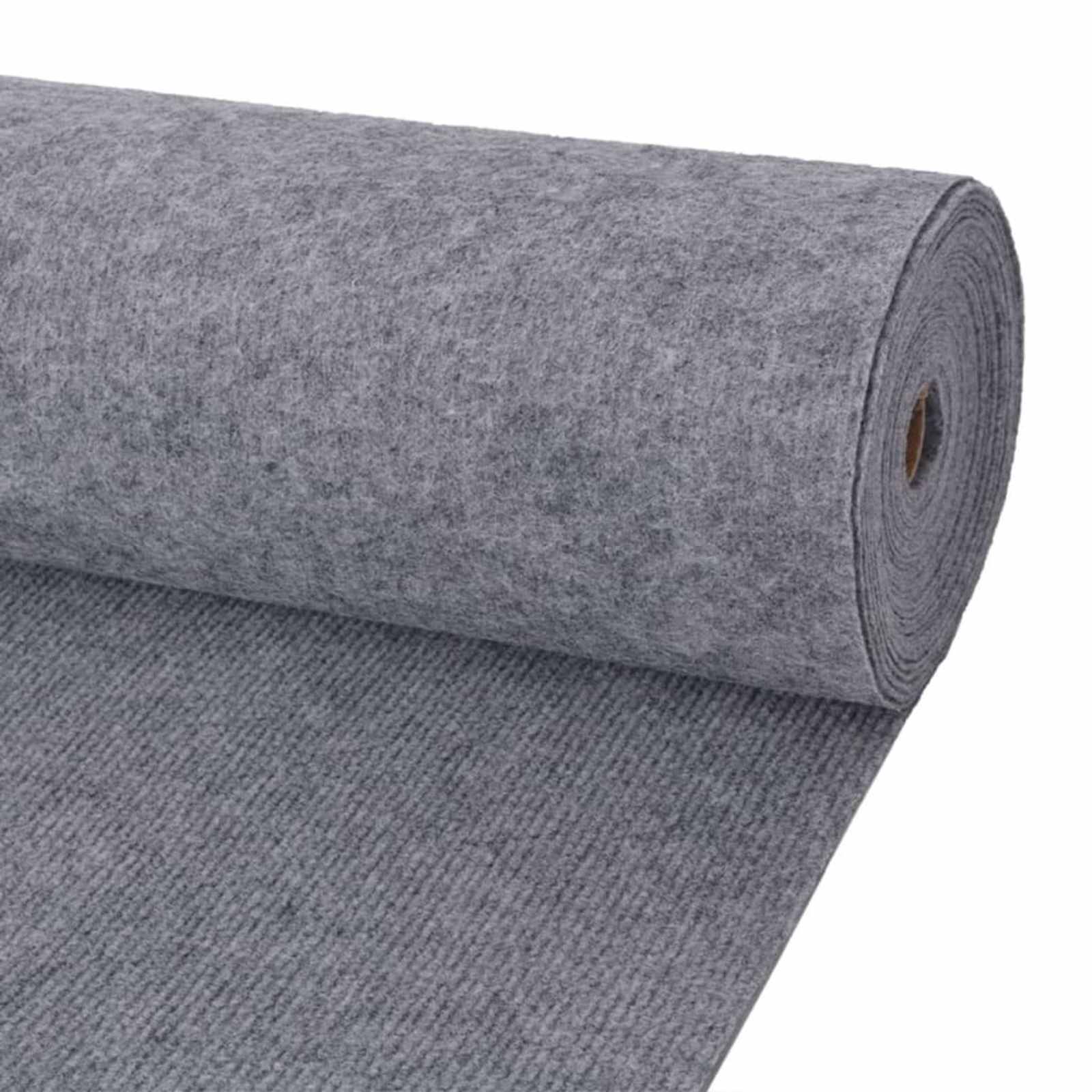 Tapijt Grijs 1,2 x 10 m Polyester