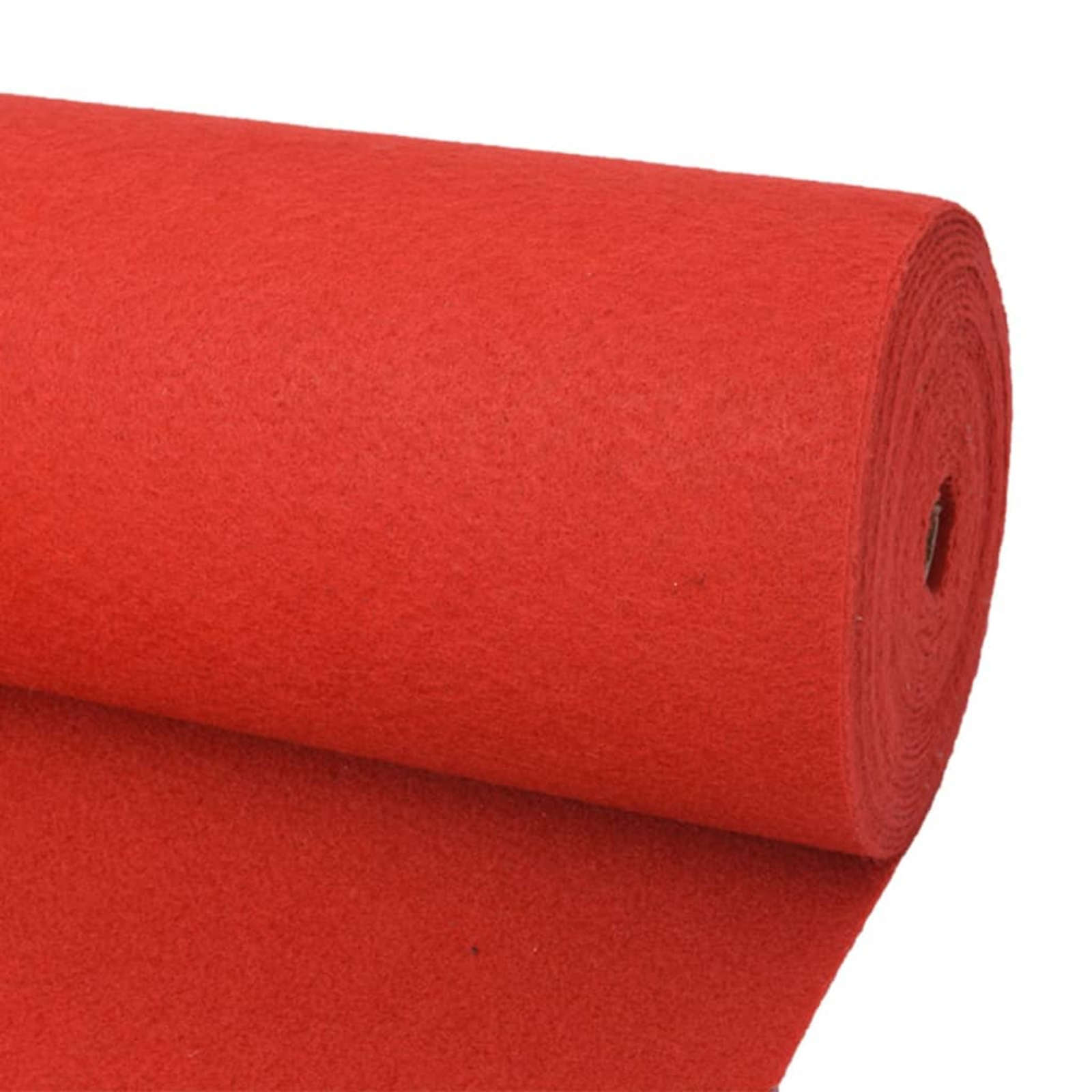Tapijt Effen Rood 1,2 x 12 m Polyester