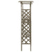 Pergola met poort 116x40x204 cm massief vurenhout grijs