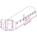 Kashoes vervangend (36 m²) 3x12x2 m transparant