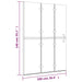 Douchewand inklapbaar 100x140 cm ESG wit