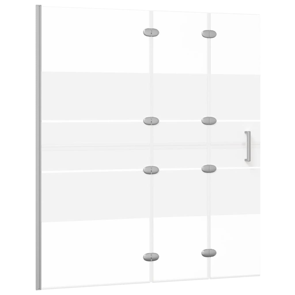 Douchewand inklapbaar 120x140 cm ESG wit