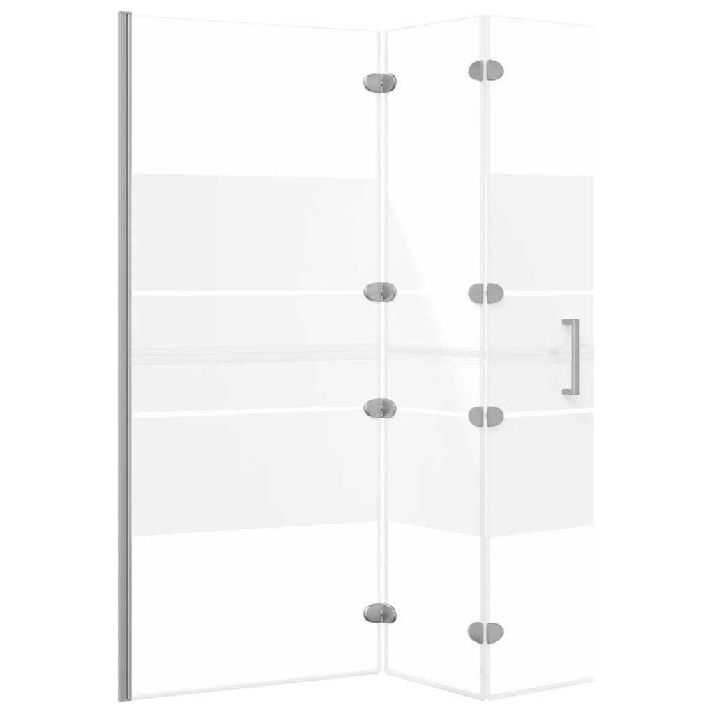 Douchewand inklapbaar 120x140 cm ESG wit