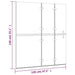 Douchewand inklapbaar 120x140 cm ESG wit