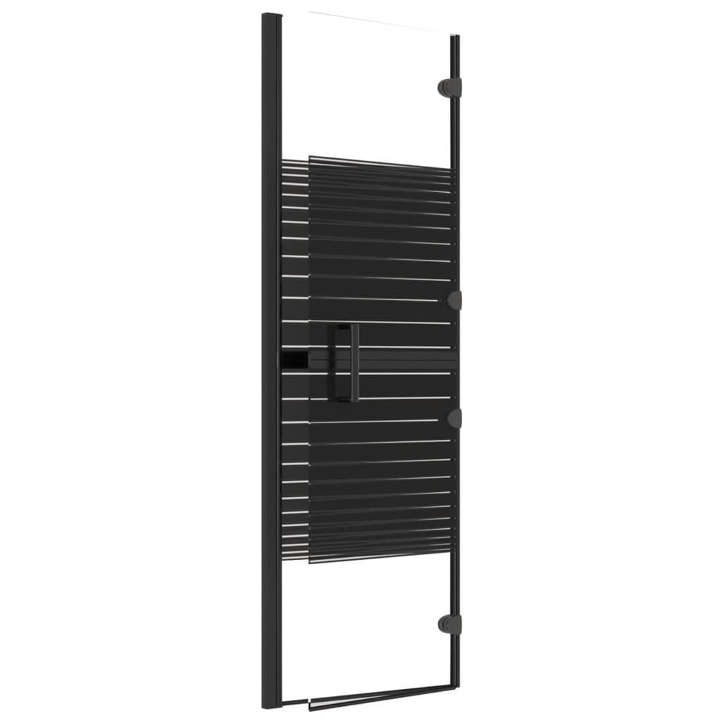 Douchewand inklapbaar 100x140 cm ESG zwart